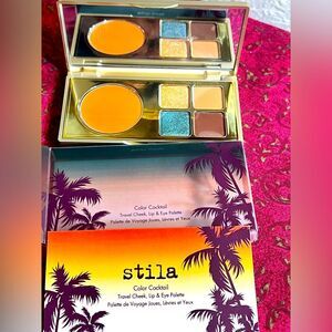 Stila Color Cocktail Palette, lip,cheek & eye shadow palette with mirror. Travel